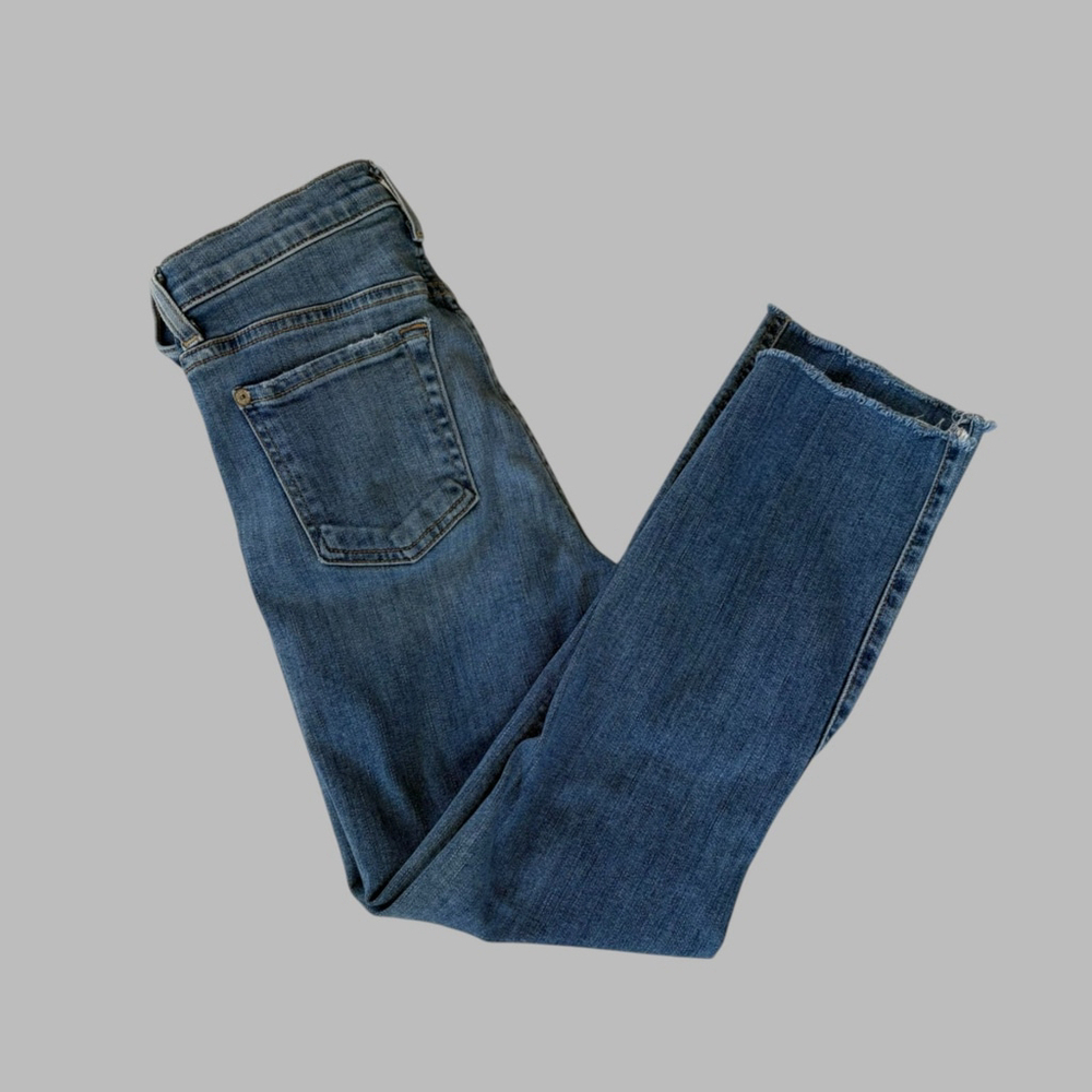 7 For All Mankind Edie Cropped Skinny Jeans Size 26 - Picture 6 of 10